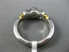 1.20CT DIAMOND PLATINUM & 14KT YELLOW GOLD 3D SEMI BEZEL 3 STONE ENGAGEMENT RING