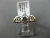 1.20CT DIAMOND PLATINUM & 14KT YELLOW GOLD 3D SEMI BEZEL 3 STONE ENGAGEMENT RING