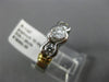 1.20CT DIAMOND PLATINUM & 14KT YELLOW GOLD 3D SEMI BEZEL 3 STONE ENGAGEMENT RING