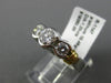 1.20CT DIAMOND PLATINUM & 14KT YELLOW GOLD 3D SEMI BEZEL 3 STONE ENGAGEMENT RING