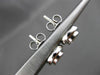ESTATE LARGE .50CT DIAMOND 18KT WHITE GOLD 3D BEZEL STUD EARRINGS 8mm #6405