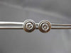 ESTATE LARGE .50CT DIAMOND 18KT WHITE GOLD 3D BEZEL STUD EARRINGS 8mm #6405