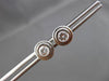 ESTATE LARGE .50CT DIAMOND 18KT WHITE GOLD 3D BEZEL STUD EARRINGS 8mm #6405