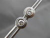 ESTATE LARGE .50CT DIAMOND 18KT WHITE GOLD 3D BEZEL STUD EARRINGS 8mm #6405