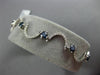ESTATE WIDE 3.5CT WHITE & BLUE DIAMOND 18K WHITE GOLD MULTI WAVE TENNIS BRACELET