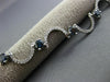 ESTATE WIDE 3.5CT WHITE & BLUE DIAMOND 18K WHITE GOLD MULTI WAVE TENNIS BRACELET