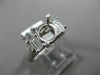 ROUND & BAGUETTE DIAMOND 14K WHITE GOLD 3 STONE SEMI MOUNT ENGAGEMENT RING #1568