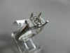ROUND & BAGUETTE DIAMOND 14K WHITE GOLD 3 STONE SEMI MOUNT ENGAGEMENT RING #1568