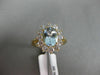 2.50CT DIAMOND & AAA AQUAMARINE 14KT YELLOW GOLD PRINCESS DIANA ENGAGEMENT RING