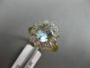 2.50CT DIAMOND & AAA AQUAMARINE 14KT YELLOW GOLD PRINCESS DIANA ENGAGEMENT RING