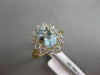 2.50CT DIAMOND & AAA AQUAMARINE 14KT YELLOW GOLD PRINCESS DIANA ENGAGEMENT RING