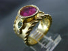 ESTATE LARGE 3.24CT DIAMOND & MULTI GEM 18K YELLOW GOLD MILGRAIN FUN RING #24898