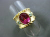 ESTATE LARGE 3.24CT DIAMOND & MULTI GEM 18K YELLOW GOLD MILGRAIN FUN RING #24898