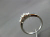 ESTATE .64CT DIAMOND 14KT WHITE GOLD PAST PRESENT FUTURE ENGAGEMENT RING #1569