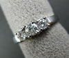 ESTATE .64CT DIAMOND 14KT WHITE GOLD PAST PRESENT FUTURE ENGAGEMENT RING #1569