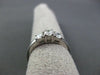 ESTATE .64CT DIAMOND 14KT WHITE GOLD PAST PRESENT FUTURE ENGAGEMENT RING #1569