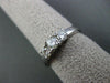 ESTATE .64CT DIAMOND 14KT WHITE GOLD PAST PRESENT FUTURE ENGAGEMENT RING #1569
