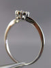 ESTATE .34CT ROUND DIAMOND 18K WHITE GOLD 3D DOUBLE FLOWER CRISS CROSS LOVE RING