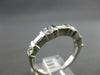 ESTATE WIDE 1.50CT DIAMOND PLATINUM ROUND & BAGUETTE ANNIVERSARY RING 4mm #18866