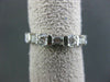 ESTATE WIDE 1.50CT DIAMOND PLATINUM ROUND & BAGUETTE ANNIVERSARY RING 4mm #18866