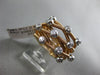ESTATE .21CT DIAMOND 18KT 2 TONE GOLD 3D MULTI ROW CRISS CROSS ETOILE MESH RING