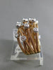 ESTATE .21CT DIAMOND 18KT 2 TONE GOLD 3D MULTI ROW CRISS CROSS ETOILE MESH RING