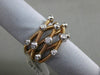 ESTATE .21CT DIAMOND 18KT 2 TONE GOLD 3D MULTI ROW CRISS CROSS ETOILE MESH RING
