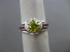 1.52CT WHITE & INTENSE YELLOW DIAMOND & RUBY 14K WHITE GOLD HALO ENGAGEMENT RING