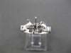 ESTATE .50CT DIAMOND 14KT WHITE GOLD V DESIGN SEMI MOUNT ENGAGEMENT RING #5570