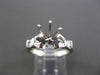 ESTATE .50CT DIAMOND 14KT WHITE GOLD V DESIGN SEMI MOUNT ENGAGEMENT RING #5570