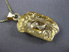 ESTATE LARGE 14KT YELLOW GOLD 3D HANDCRAFTED CHRIST HEAD PENDANT & CHAIN #24029
