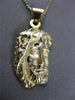ESTATE LARGE 14KT YELLOW GOLD 3D HANDCRAFTED CHRIST HEAD PENDANT & CHAIN #24029