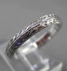 ANTIQUE 14KT WHITE GOLD 3D FILIGREE ETERNITY WEDDING ANNIVERSARY RING 3mm #3042