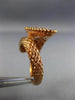 ESTATE LARGE .74CT PINK DIAMOND 18K ROSE GOLD 3D PEAR SHAPE CRISS CRPSS FUN RING