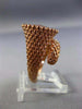 ESTATE LARGE .74CT PINK DIAMOND 18K ROSE GOLD 3D PEAR SHAPE CRISS CRPSS FUN RING