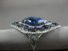 LARGE 12.95CT DIAMOND AAA SAPPHIRE & CABOCHON KYANITE 14K WHITE GOLD ETOILE RING