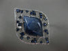 LARGE 12.95CT DIAMOND AAA SAPPHIRE & CABOCHON KYANITE 14K WHITE GOLD ETOILE RING