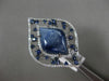 LARGE 12.95CT DIAMOND AAA SAPPHIRE & CABOCHON KYANITE 14K WHITE GOLD ETOILE RING
