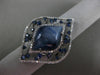 LARGE 12.95CT DIAMOND AAA SAPPHIRE & CABOCHON KYANITE 14K WHITE GOLD ETOILE RING