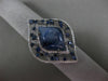 LARGE 12.95CT DIAMOND AAA SAPPHIRE & CABOCHON KYANITE 14K WHITE GOLD ETOILE RING
