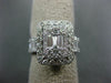 1.73CT ROUND & BAGUETTE DIAMOND 18KT WHITE GOLD 3D SEMI ETERNITY ENGAGEMENT RING