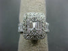 1.73CT ROUND & BAGUETTE DIAMOND 18KT WHITE GOLD 3D SEMI ETERNITY ENGAGEMENT RING