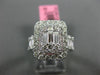 1.73CT ROUND & BAGUETTE DIAMOND 18KT WHITE GOLD 3D SEMI ETERNITY ENGAGEMENT RING