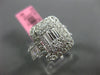 1.73CT ROUND & BAGUETTE DIAMOND 18KT WHITE GOLD 3D SEMI ETERNITY ENGAGEMENT RING
