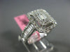 1.73CT ROUND & BAGUETTE DIAMOND 18KT WHITE GOLD 3D SEMI ETERNITY ENGAGEMENT RING
