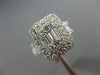 1.73CT ROUND & BAGUETTE DIAMOND 18KT WHITE GOLD 3D SEMI ETERNITY ENGAGEMENT RING