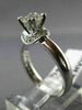 ESTATE 1.02CT GIA DIAMOND 14K WHITE GOLD CIRCLE OF LIFE ENGAGEMENT RING #19662