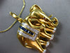 LARGE .97CT DIAMOND & AAA SAPPHIRE & RUBY 18KT YELLOW GOLD ELEPHANT PIN PENDANT