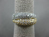ESTATE .32CT DIAMOND 14KT WHITE & YELLOW GOLD 3D CRISS CROSS INFINITY LOVE RING