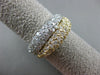 ESTATE .32CT DIAMOND 14KT WHITE & YELLOW GOLD 3D CRISS CROSS INFINITY LOVE RING